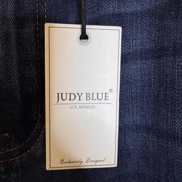 NEW Judy Blue Dark Blue Flare Jeans High Waist - Picture 9 of 11